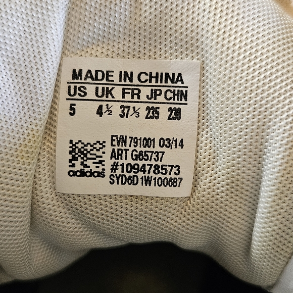 Adidas Boys Mid Black White G65737 Boys Size 5 - Picture 7 of 10